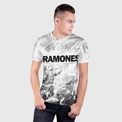 Мужская спорт-футболка Ramones white graphite / 3D-принт – фото 3