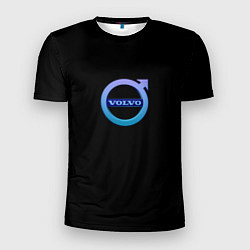 Футболка спортивная мужская Volvo neon logo, цвет: 3D-принт