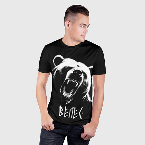 Мужская спорт-футболка Медведь - воплощение велеса / 3D-принт – фото 3