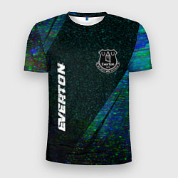 Мужская спорт-футболка Everton glitch blue