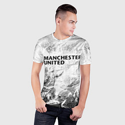 Футболка спортивная мужская Manchester United white graphite, цвет: 3D-принт — фото 2
