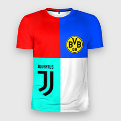 Футболка спортивная мужская Juventus x Borussia, цвет: 3D-принт