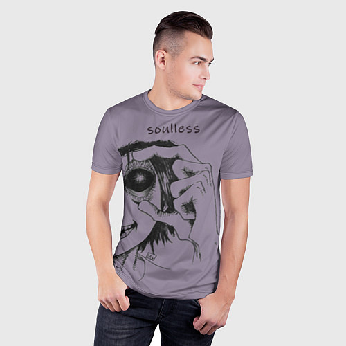 Мужская спорт-футболка Soulless / 3D-принт – фото 3