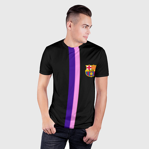 Мужская спорт-футболка Barcelona line / 3D-принт – фото 3
