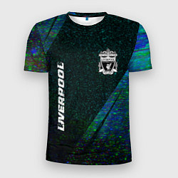 Футболка спортивная мужская Liverpool glitch blue, цвет: 3D-принт
