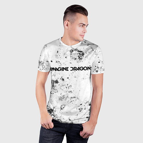 Мужская спорт-футболка Imagine Dragons dirty ice / 3D-принт – фото 3