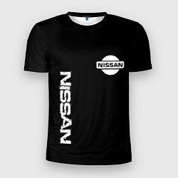 Футболка спортивная мужская Nissan logo white auto, цвет: 3D-принт