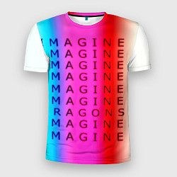 Футболка спортивная мужская Imagine Dragons neon rock, цвет: 3D-принт