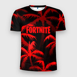 Футболка спортивная мужская Fortnite tropic red, цвет: 3D-принт