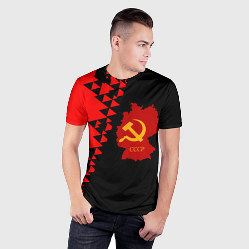 Мужская спорт-футболка СССР геометрия прошлого / 3D-принт – фото 3
