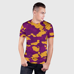 Футболка спортивная мужская Песчанный камуфляж милитраи, цвет: 3D-принт — фото 2