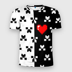 Футболка спортивная мужская Minecraft pattern love, цвет: 3D-принт