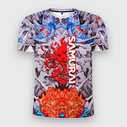 Футболка спортивная мужская Cyberpunk 2077 samurai tatoo, цвет: 3D-принт
