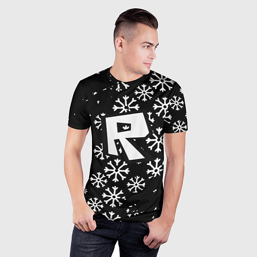 Мужская спорт-футболка Roblox winter / 3D-принт – фото 3