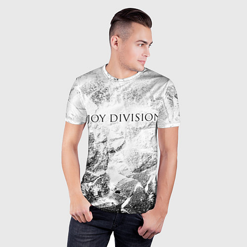 Мужская спорт-футболка Joy Division white graphite / 3D-принт – фото 3