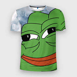 Футболка спортивная мужская Хитрый лягушонок пепе, цвет: 3D-принт