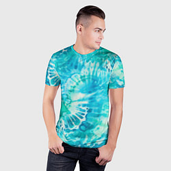 Футболка спортивная мужская Морская абстракция аммонит, цвет: 3D-принт — фото 2