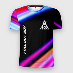 Футболка спортивная мужская Fall Out Boy neon rock lights, цвет: 3D-принт