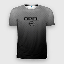 Футболка спортивная мужская Opel тёмно-серый градиент, цвет: 3D-принт