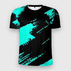 Мужская спорт-футболка Неоновые краски текстура