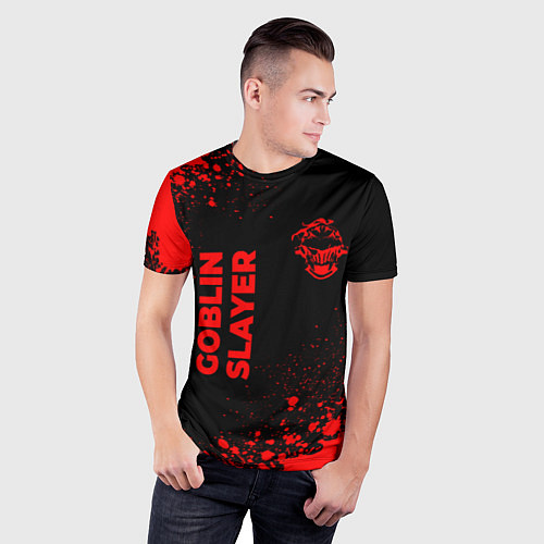 Мужская спорт-футболка Goblin Slayer - red gradient вертикально / 3D-принт – фото 3