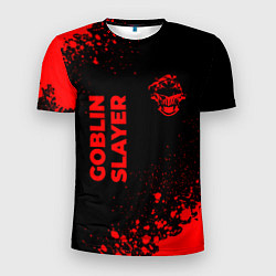 Мужская спорт-футболка Goblin Slayer - red gradient вертикально