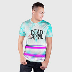 Футболка спортивная мужская Dead by april rock band, цвет: 3D-принт — фото 2