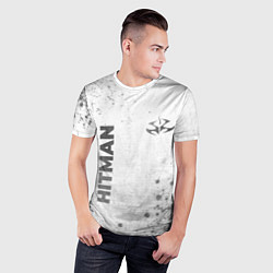 Футболка спортивная мужская Hitman - white gradient вертикально, цвет: 3D-принт — фото 2