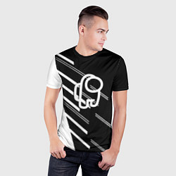 Футболка спортивная мужская Among us pattern sport, цвет: 3D-принт — фото 2