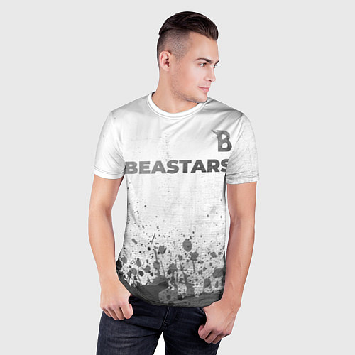 Мужская спорт-футболка Beastars - white gradient посередине / 3D-принт – фото 3