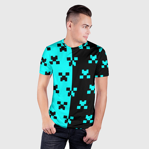 Мужская спорт-футболка Minecraft pattern game / 3D-принт – фото 3