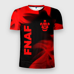 Мужская спорт-футболка FNAF - red gradient вертикально