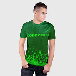 Футболка спортивная мужская Code Geass - green gradient посередине, цвет: 3D-принт — фото 2