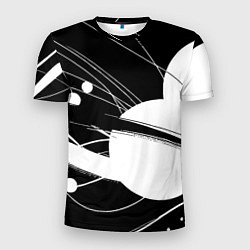 Мужская спорт-футболка Black and white vanguard abstraction - ai art fant