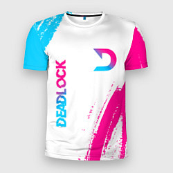 Мужская спорт-футболка Deadlock neon gradient style вертикально