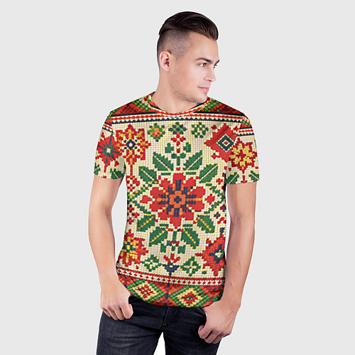 Мужская спорт-футболка Славянский узор и орнамент / 3D-принт – фото 3