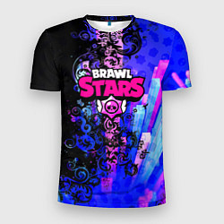 Футболка спортивная мужская Brawl stars neon abstraction, цвет: 3D-принт