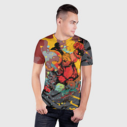 Футболка спортивная мужская Красный викинг, цвет: 3D-принт — фото 2