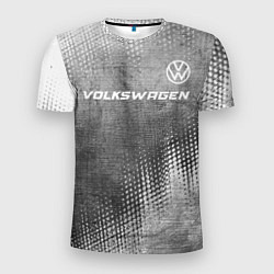 Футболка спортивная мужская Volkswagen - grey gradient посередине, цвет: 3D-принт