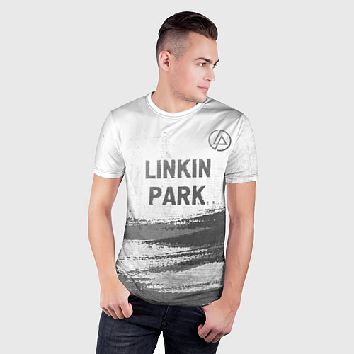 Мужская спорт-футболка Linkin Park - white gradient посередине / 3D-принт – фото 3