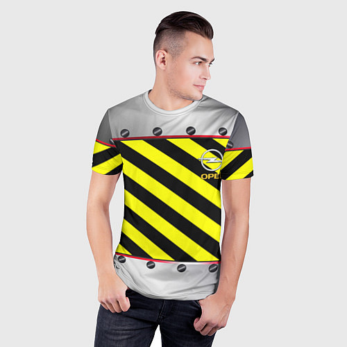 Мужская спорт-футболка Opel линии / 3D-принт – фото 3