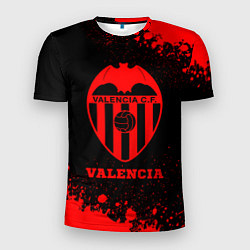 Футболка спортивная мужская Valencia - red gradient, цвет: 3D-принт