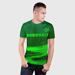 Футболка спортивная мужская Borussia - green gradient посередине, цвет: 3D-принт — фото 2