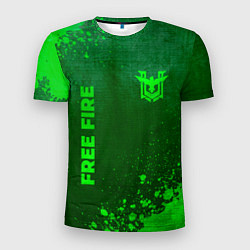 Футболка спортивная мужская Free Fire - green gradient вертикально, цвет: 3D-принт