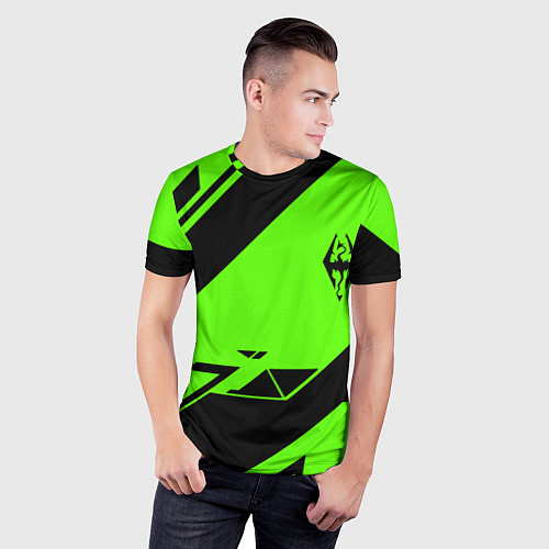Мужская спорт-футболка The Elder Scrolls geometry steel / 3D-принт – фото 3