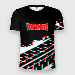 Футболка спортивная мужская Fortnite краски глитч, цвет: 3D-принт