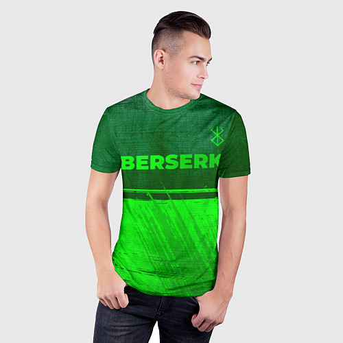 Мужская спорт-футболка Berserk - green gradient посередине / 3D-принт – фото 3