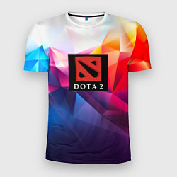 Футболка спортивная мужская DOTA geometry neon, цвет: 3D-принт