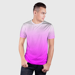 Футболка спортивная мужская Gradient color pink, цвет: 3D-принт — фото 2