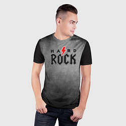 Футболка спортивная мужская Hard rock on dark grey, цвет: 3D-принт — фото 2